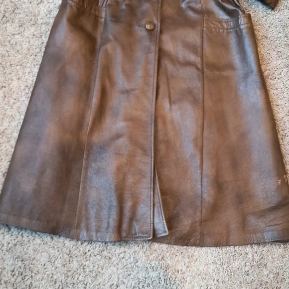 VTG Leather Trench, 16